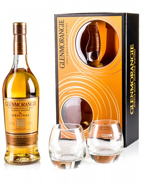 Glenmorangie 10 years including 2 tumblers in a gift box