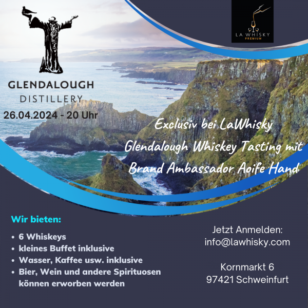 Glendalough Whiskey Tasting mit Brand Ambassador Aoife Hand
